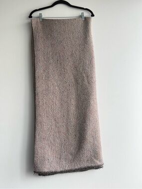 Gray Speckled Vintage Wool Mixed Fibre 62x74" Blanket